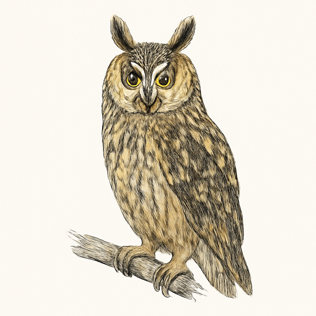 Long-eared Owl illustration