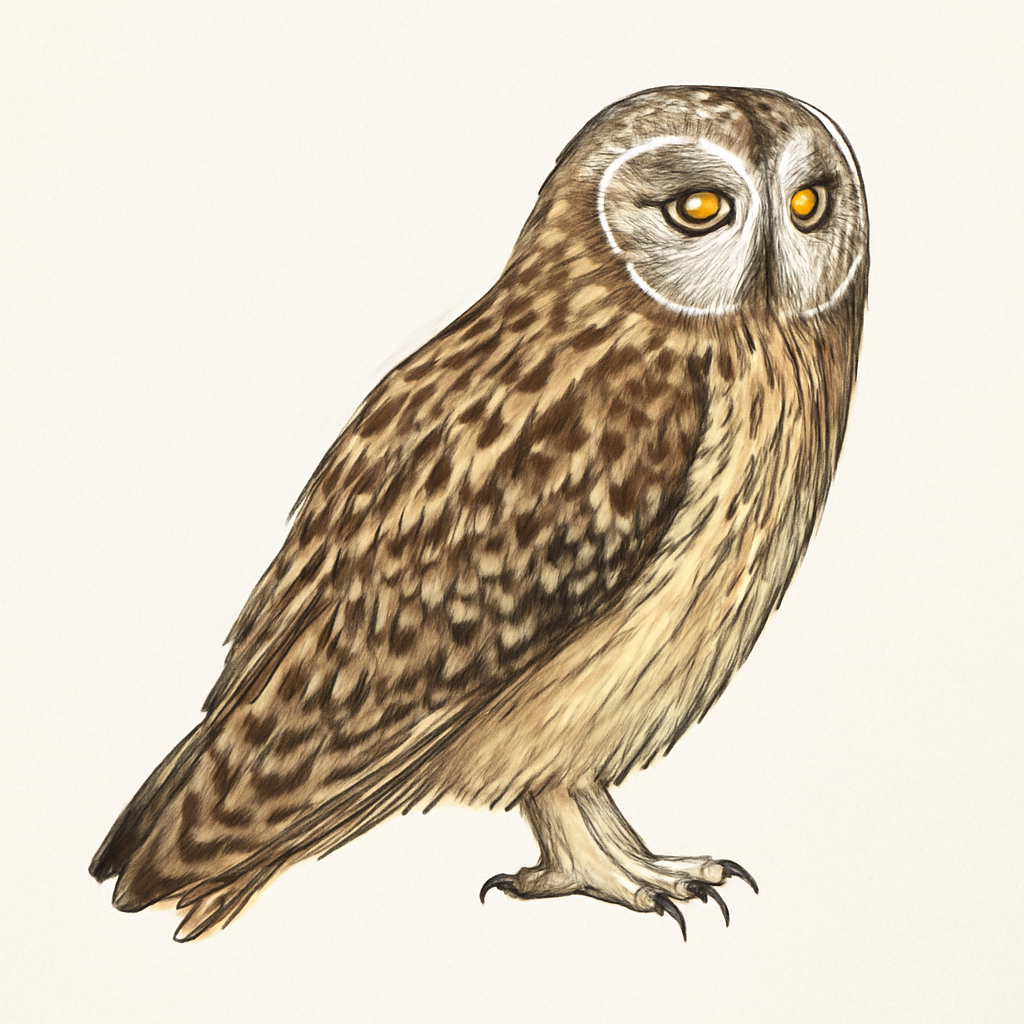 Short-eared Owl illustration