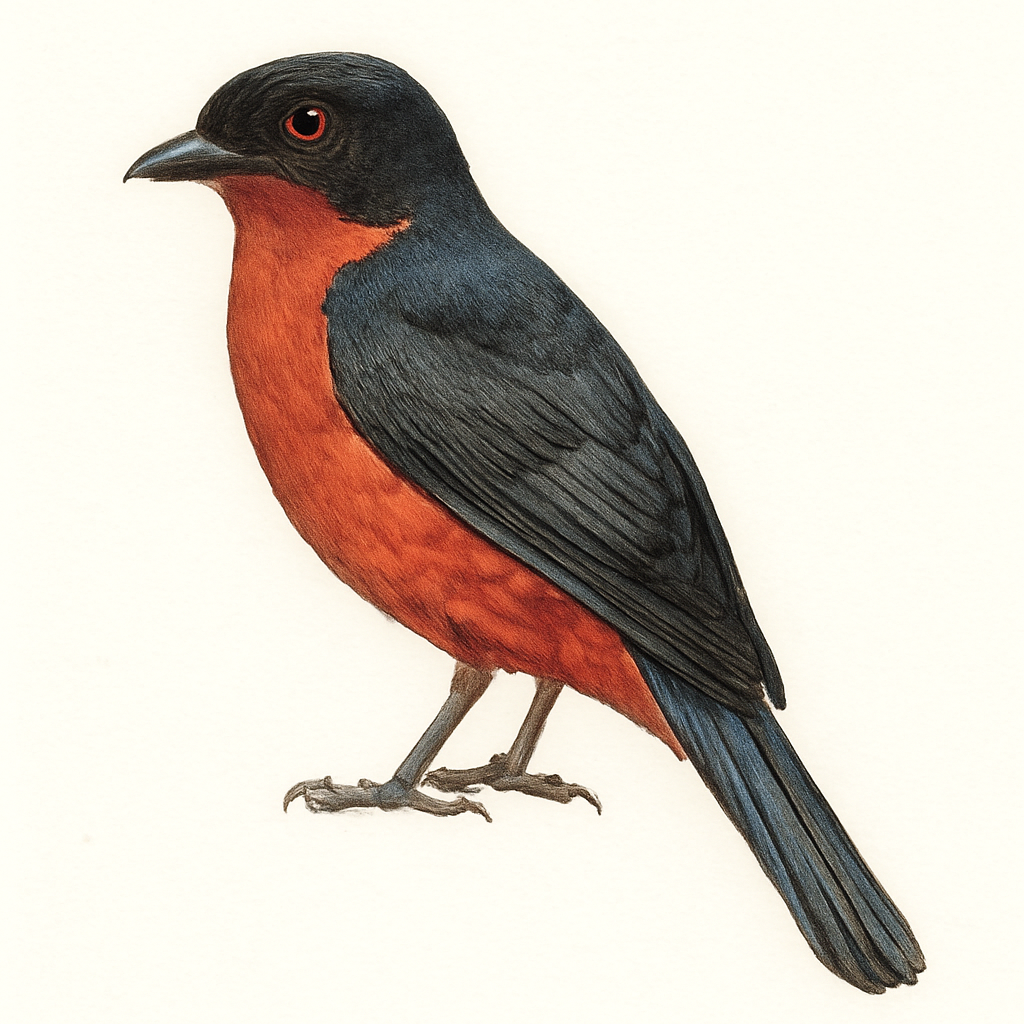 Illustration von Rotbürzeltrogon