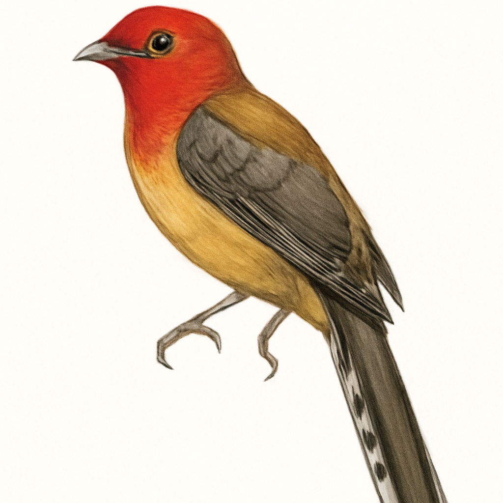 Illustration de Trogon à tête rouge