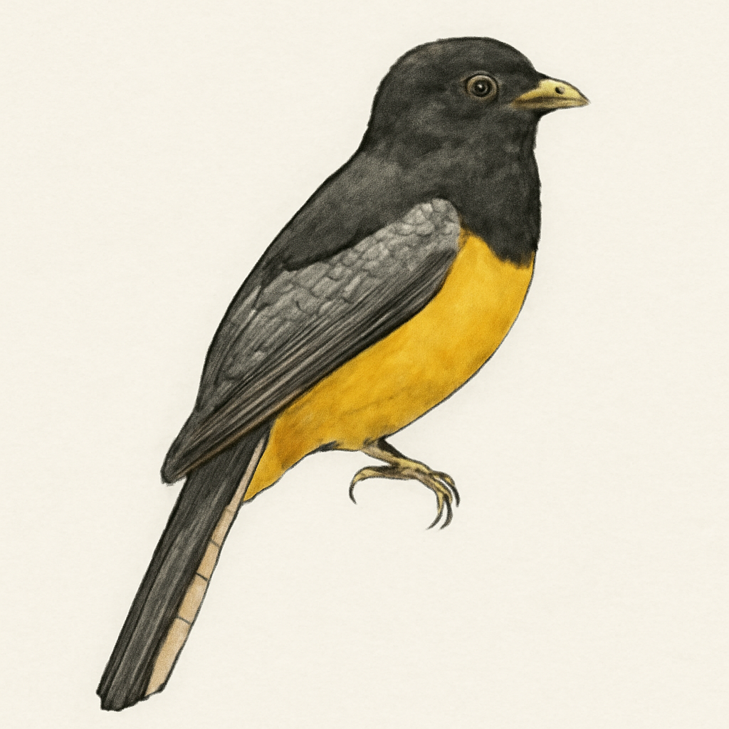 Illustratie van Zwartkoptrogon