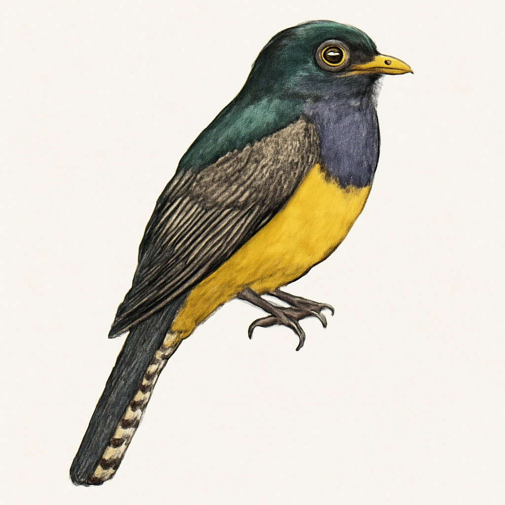 Illustratie van Gouldtrogon