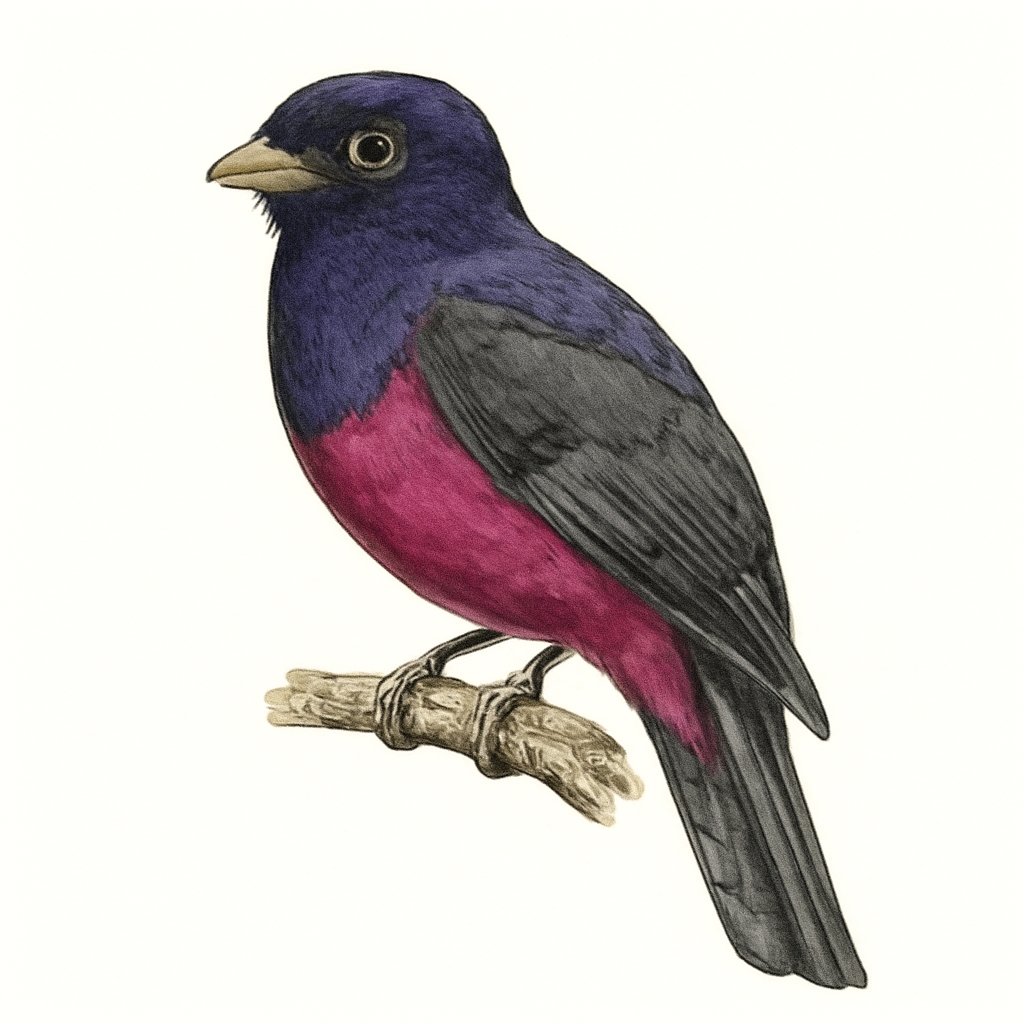 Illustration von Veilchentrogon
