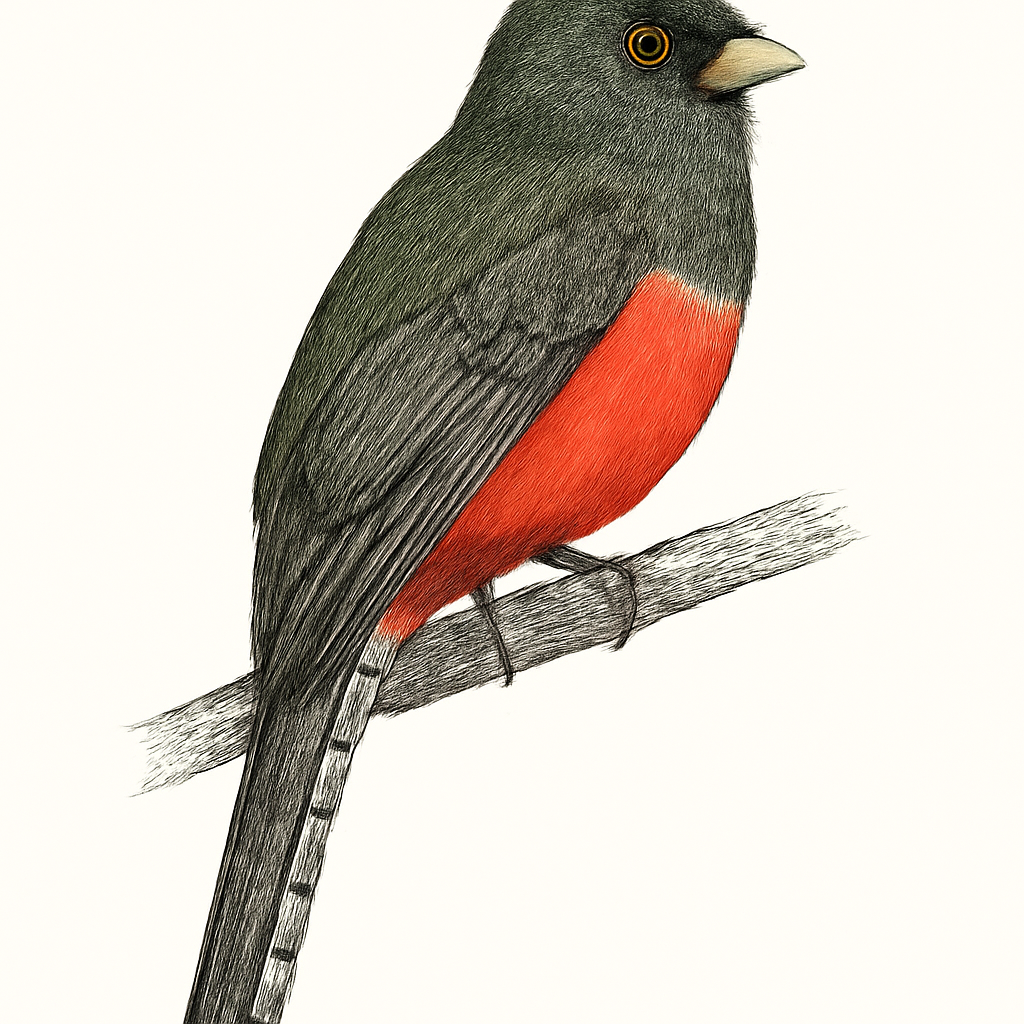 Illustrazione di Elegant Trogon