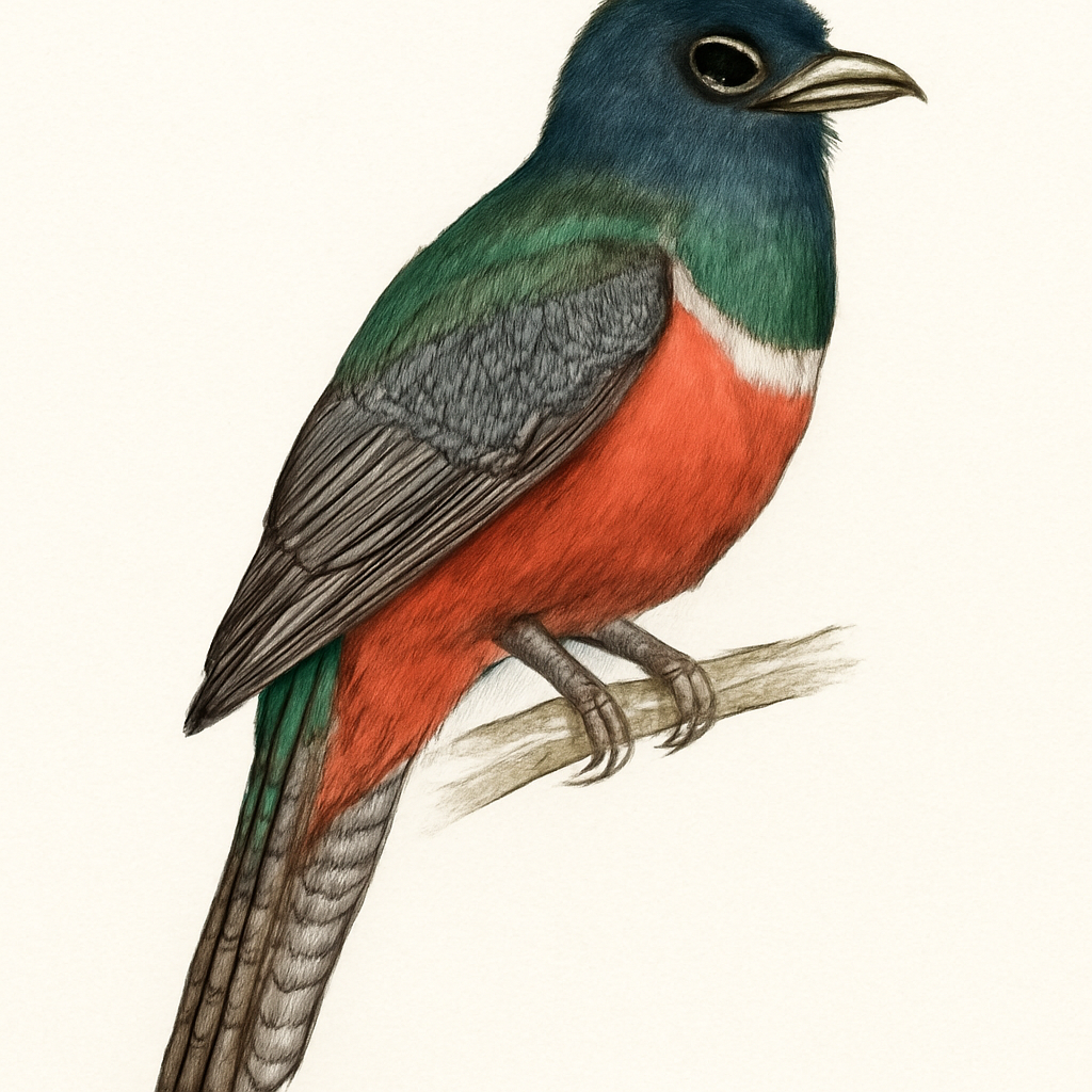 Illustrazione di Collared Trogon