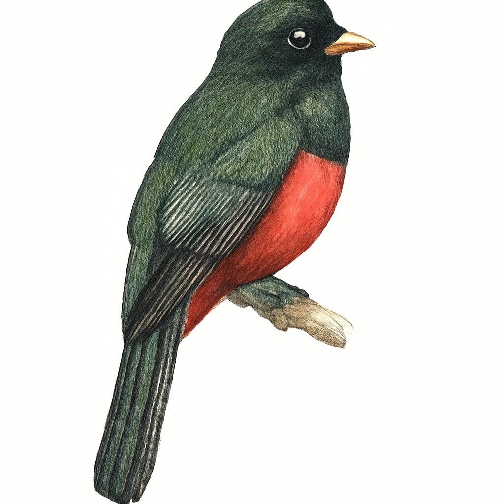 Illustrazione di Masked Trogon