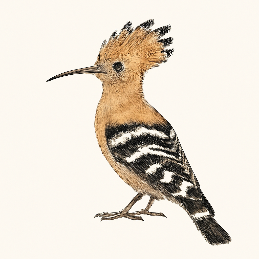 Common Hoopoe illustration