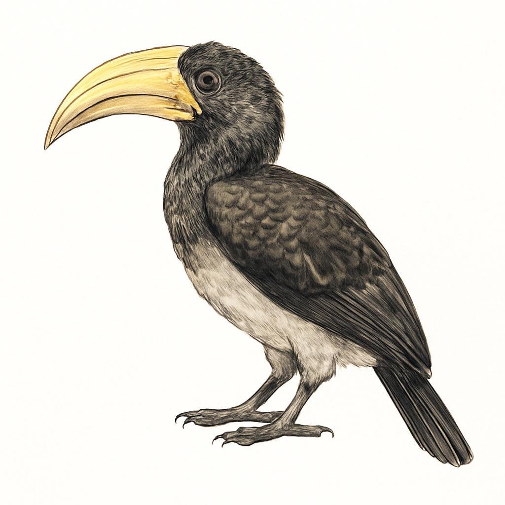 Ilustração de pale-billed hornbill