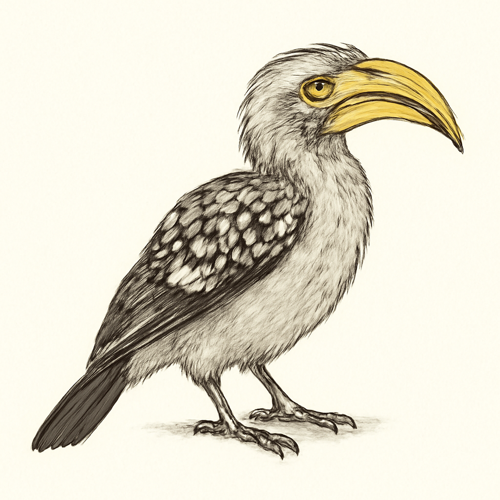 Illustration de Calao leucomèle