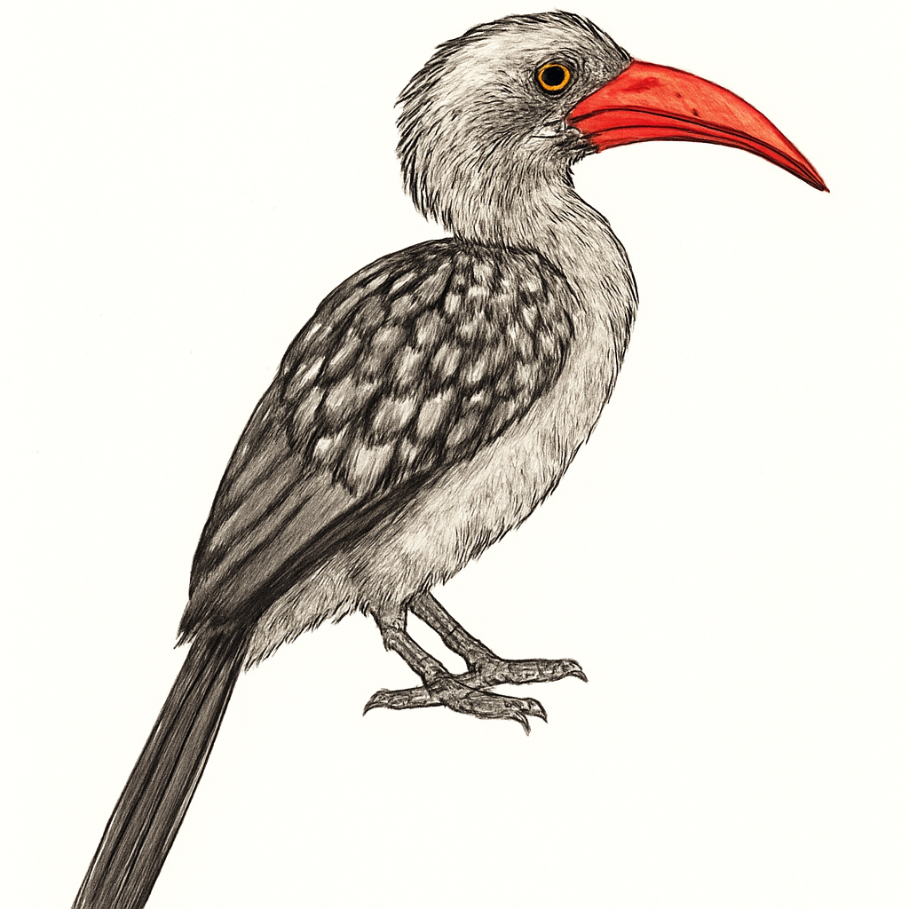 Illustration de Calao d'Afrique du Sud