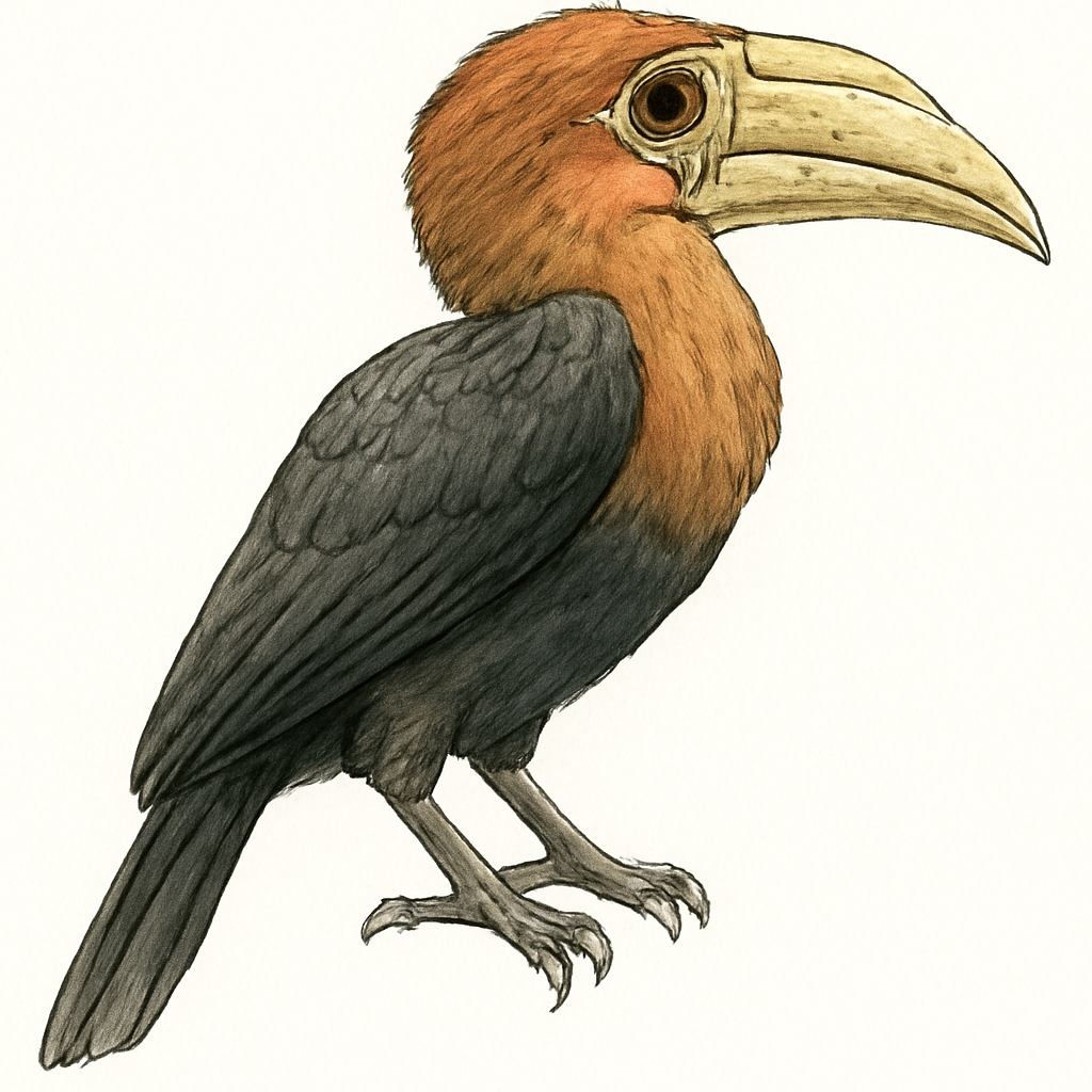 Illustration de Calao brun