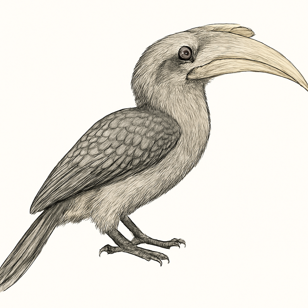 Illustrazione di Indian Gray Hornbill