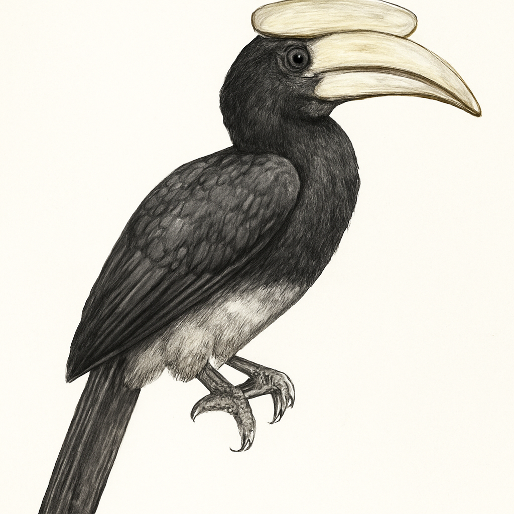 Illustration de Calao charbonnier