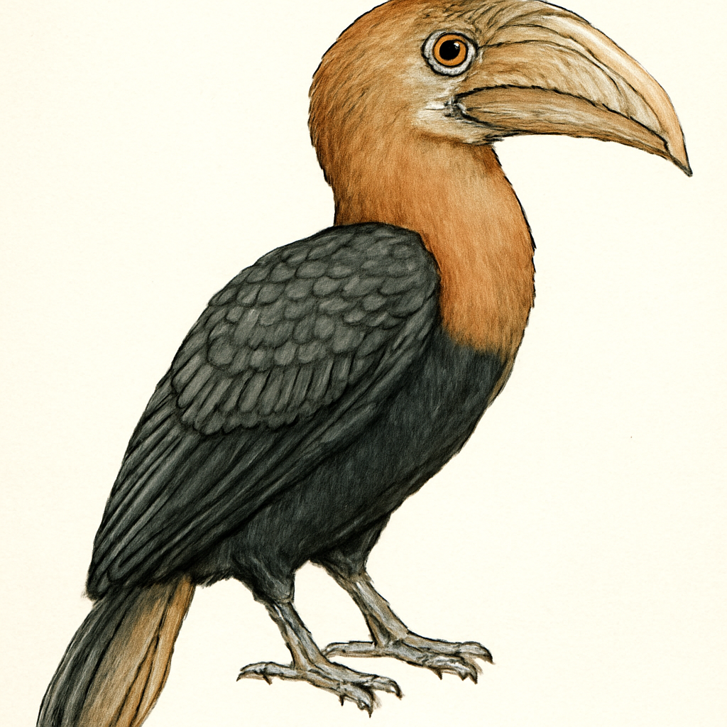 Ilustración de Cálao Gorjiclaro