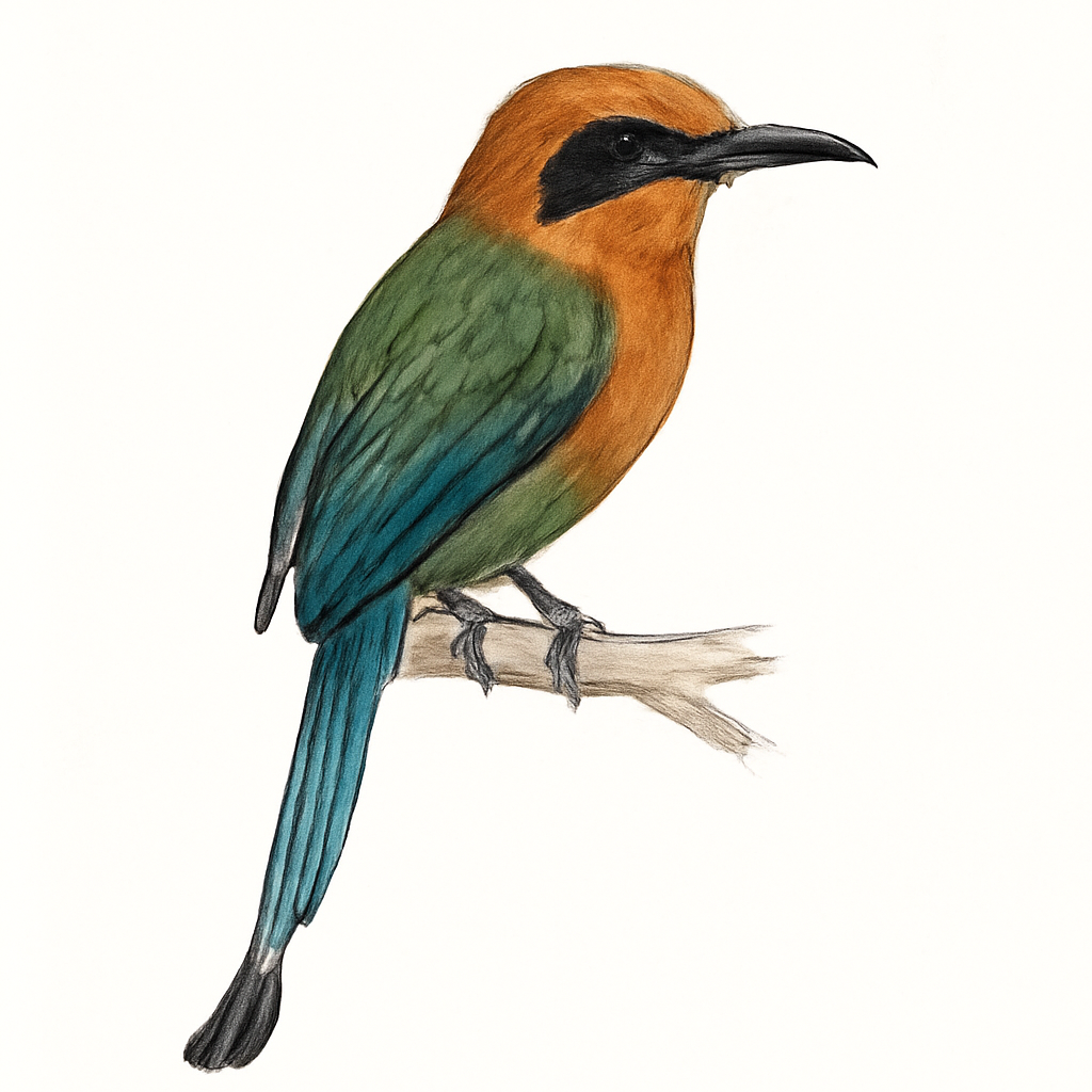 Illustrazione di Rufous Motmot