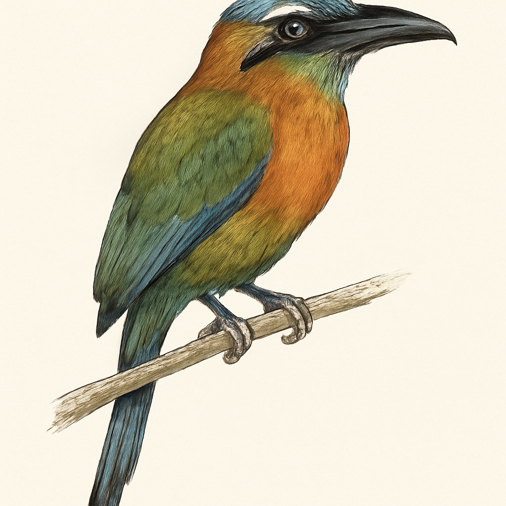 Illustrazione di Keel-billed Motmot