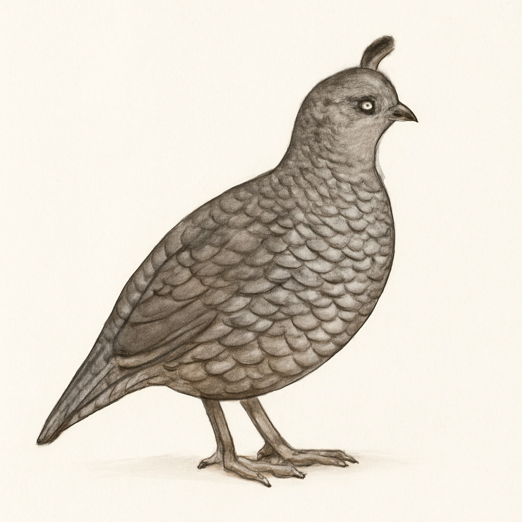 Ilustração de scaled quail