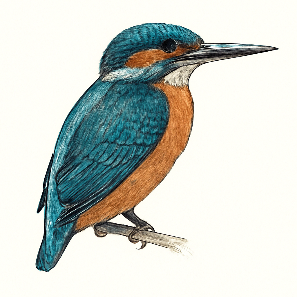 Common Kingfisher illustration