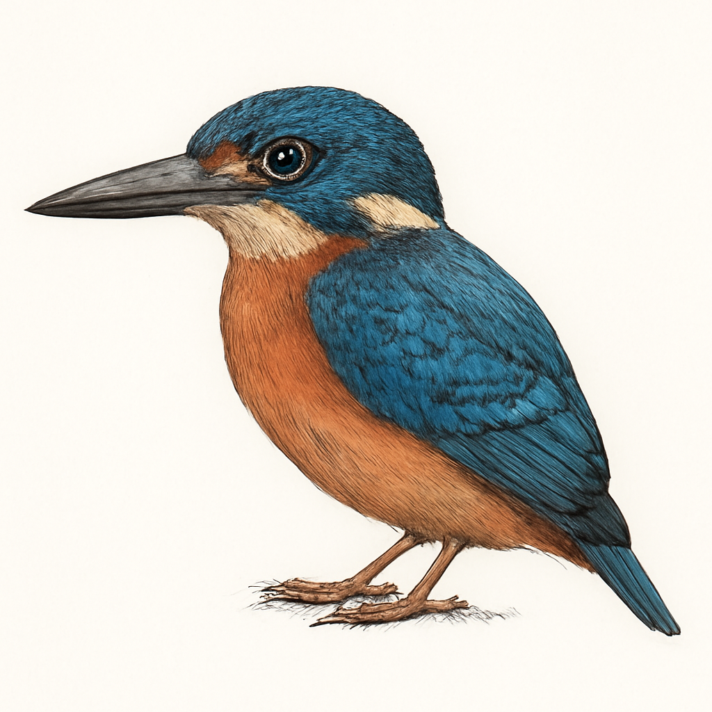 Illustration von Malaysian Blue-banded Kingfisher