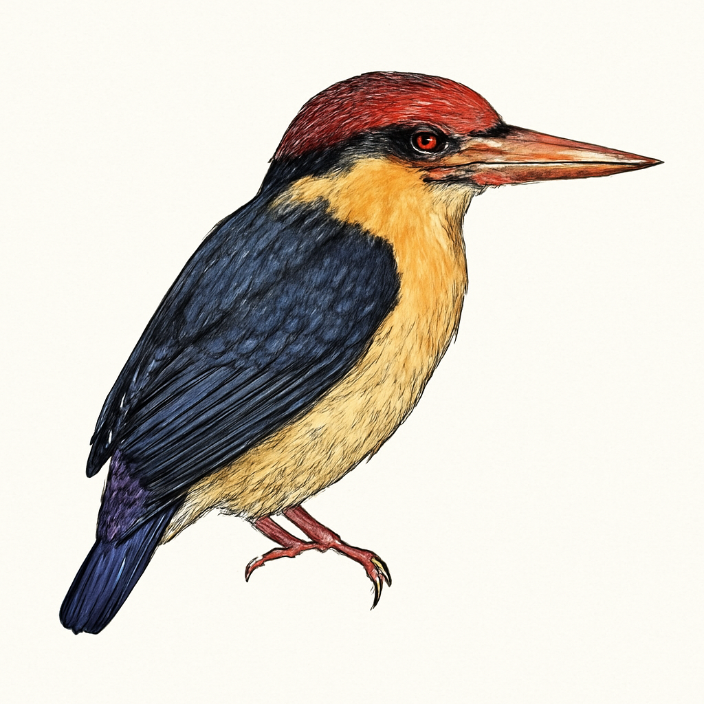 Ilustração de black-backed dwarf-kingfisher