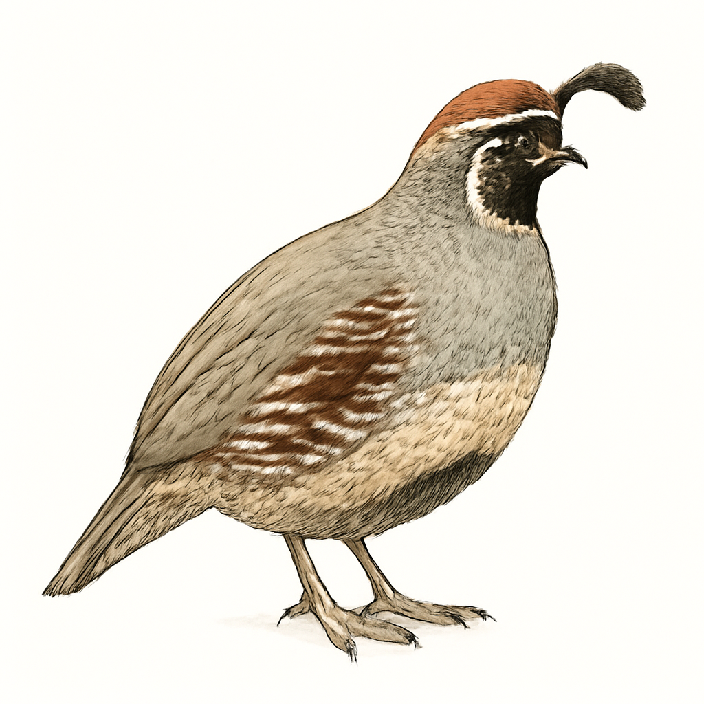 Gambel's Quail illustration