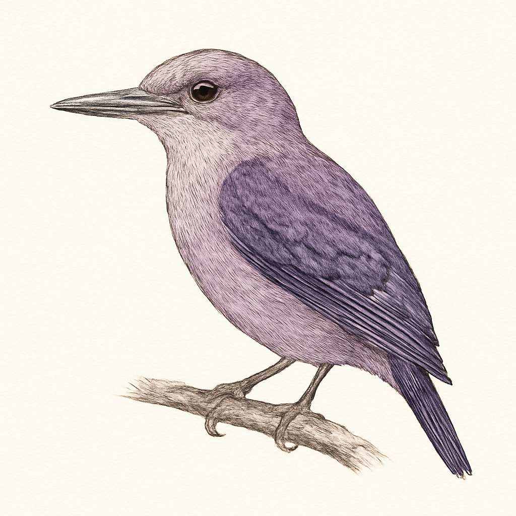 Illustratie van Lila ijsvogel
