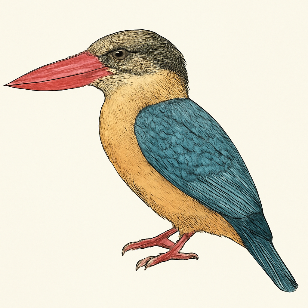 Illustratie van Ooievaarsbekijsvogel