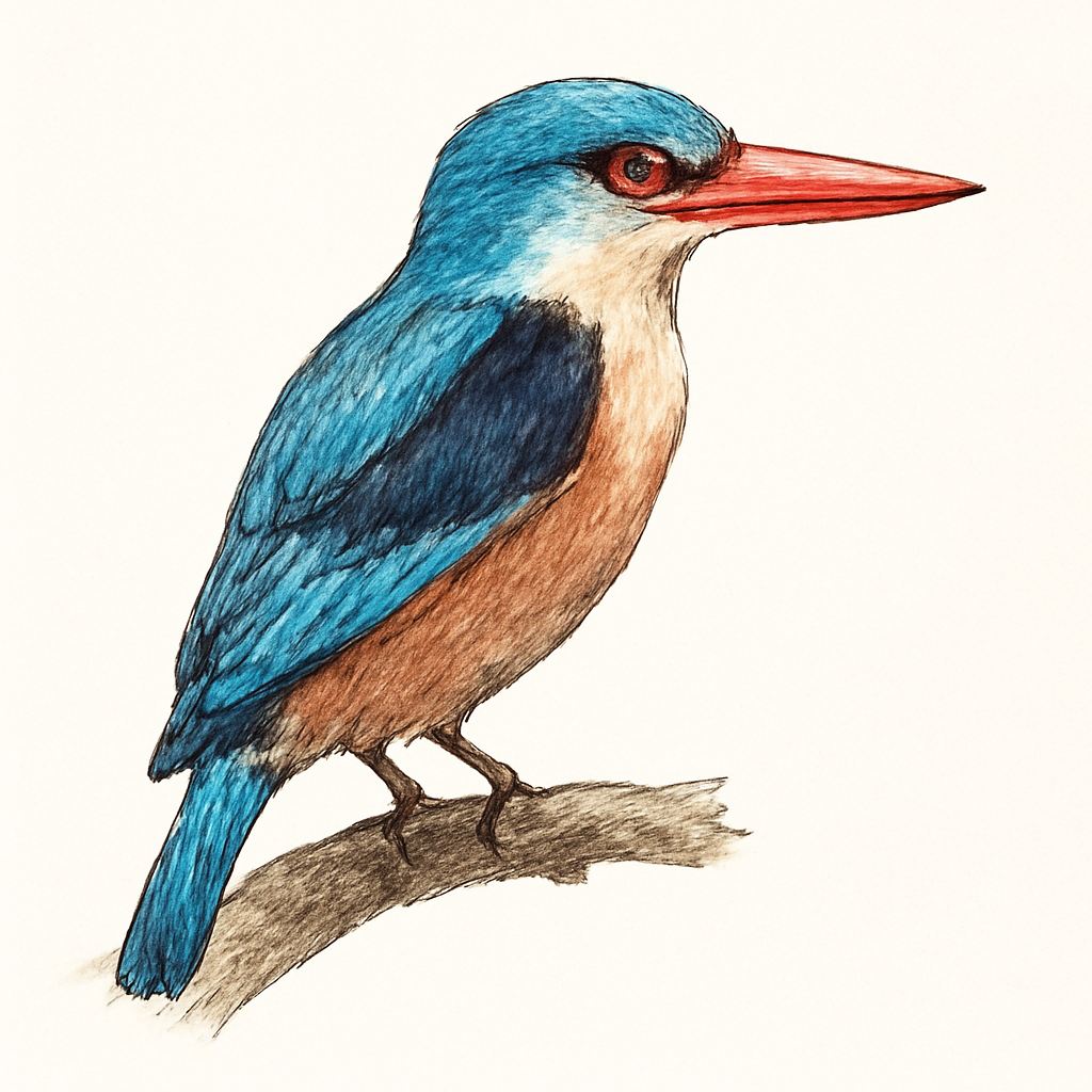 Ilustración de Alción de Manglar