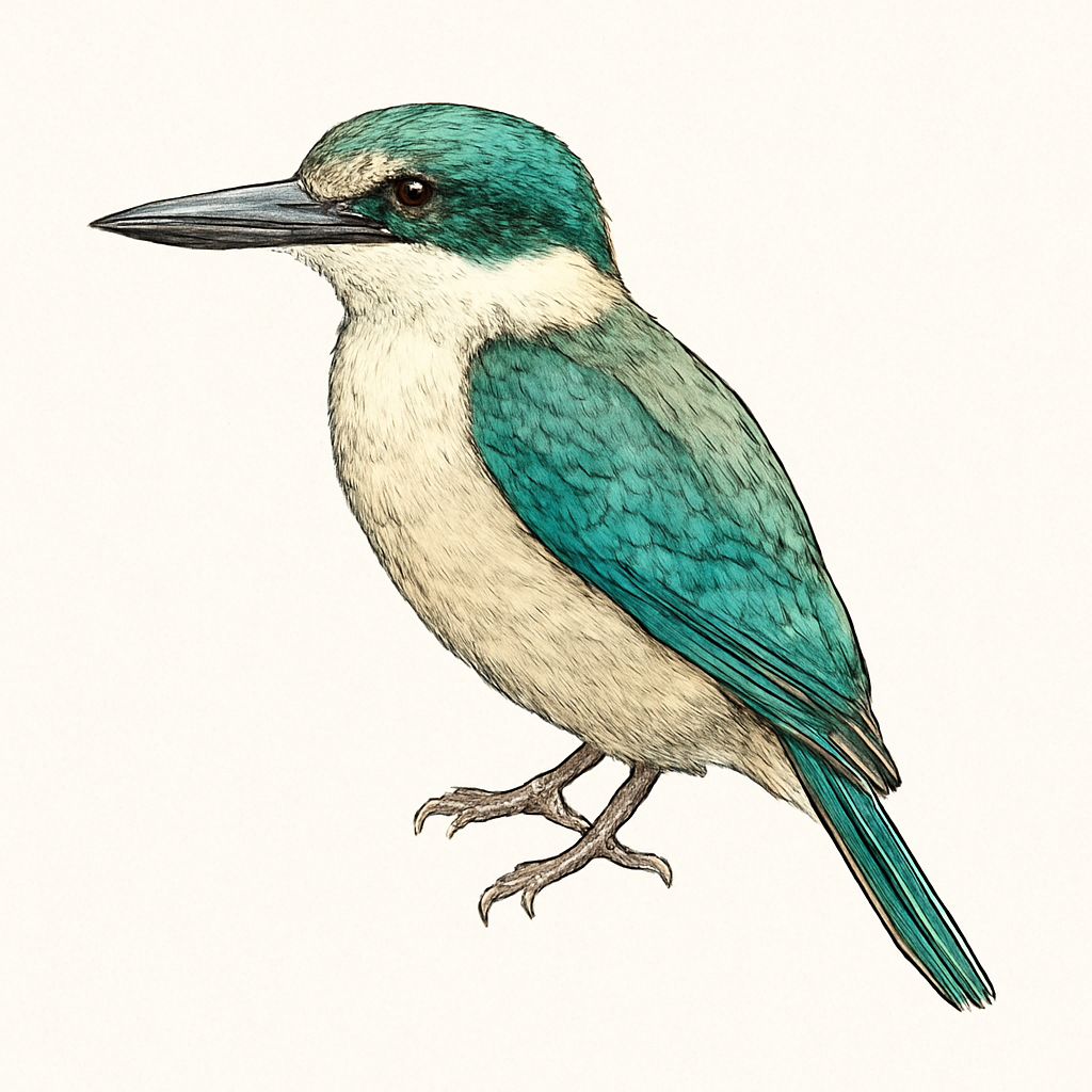 Illustrazione di Pacific Kingfisher