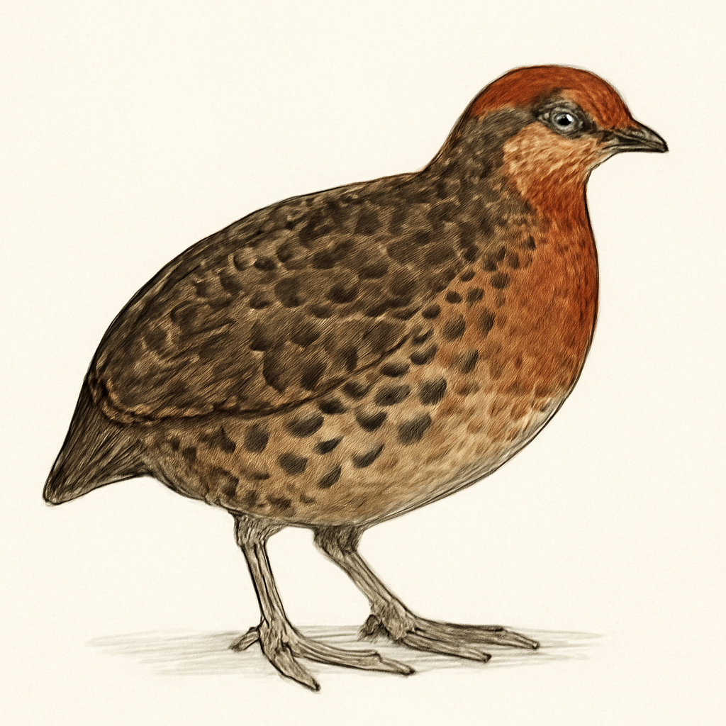 Ilustração de rufous-fronted wood-quail