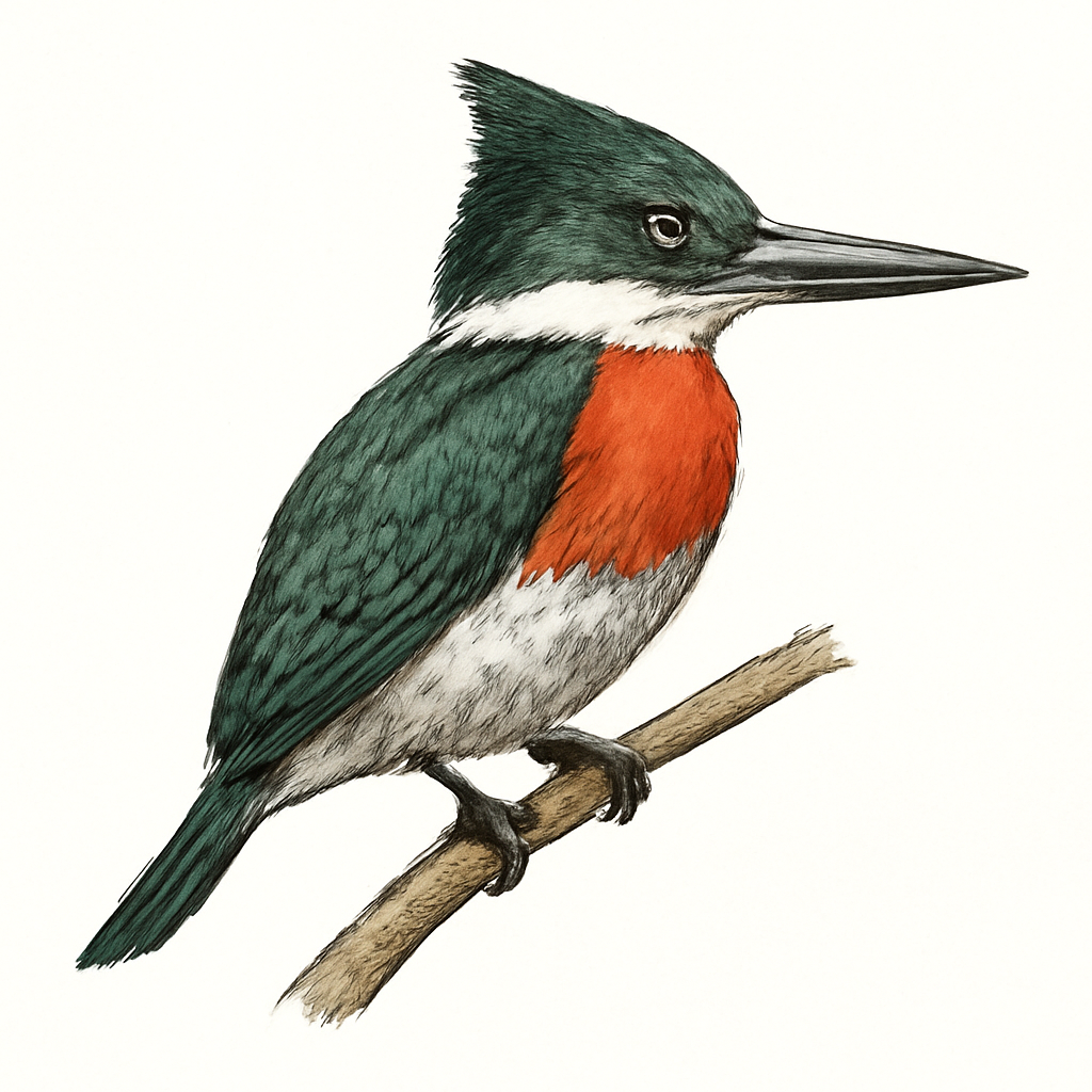 Illustration de Martin-pêcheur d'Amazonie