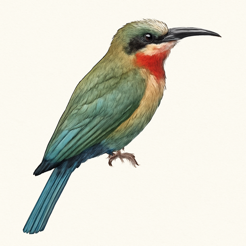 Illustration de Guêpier à front blanc