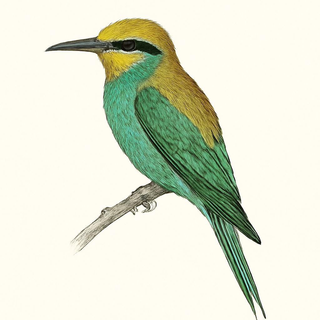 Somali Bee-eater illustration