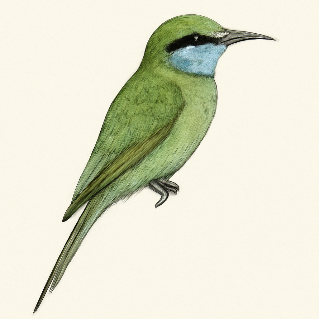 Illustratie van Arabische kleine groene bijeneter