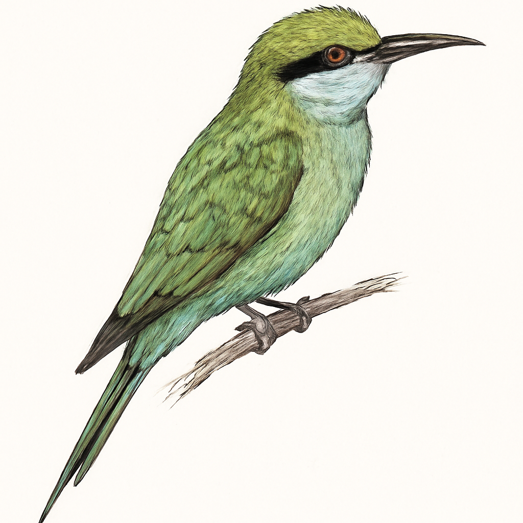 Ilustração de asian green bee-eater