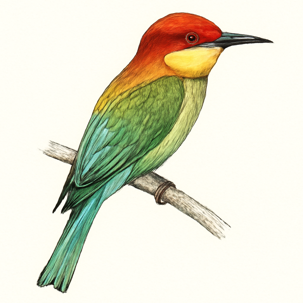 Illustrazione di Chestnut-headed Bee-eater