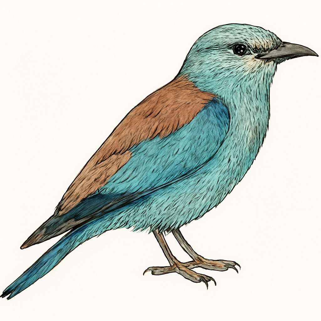 European Roller illustration