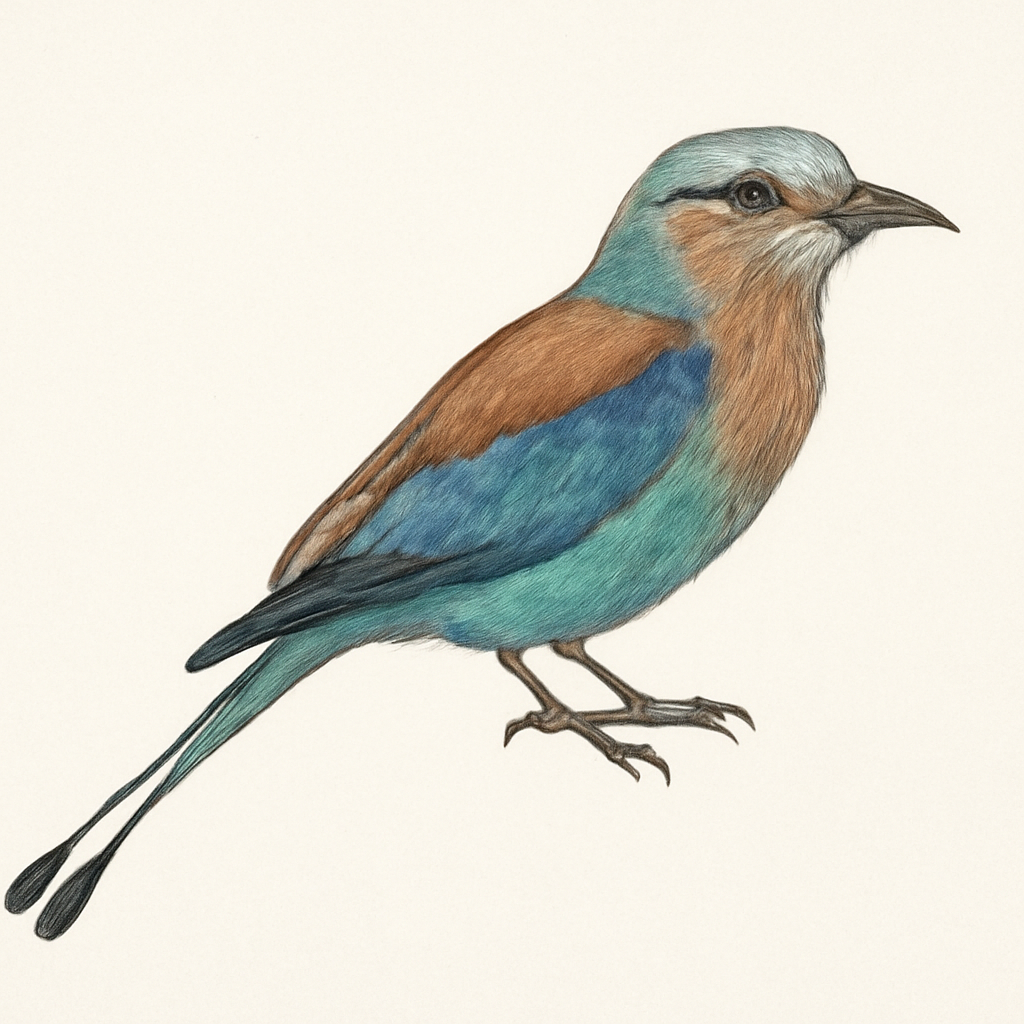 Illustrazione di Racket-tailed Roller
