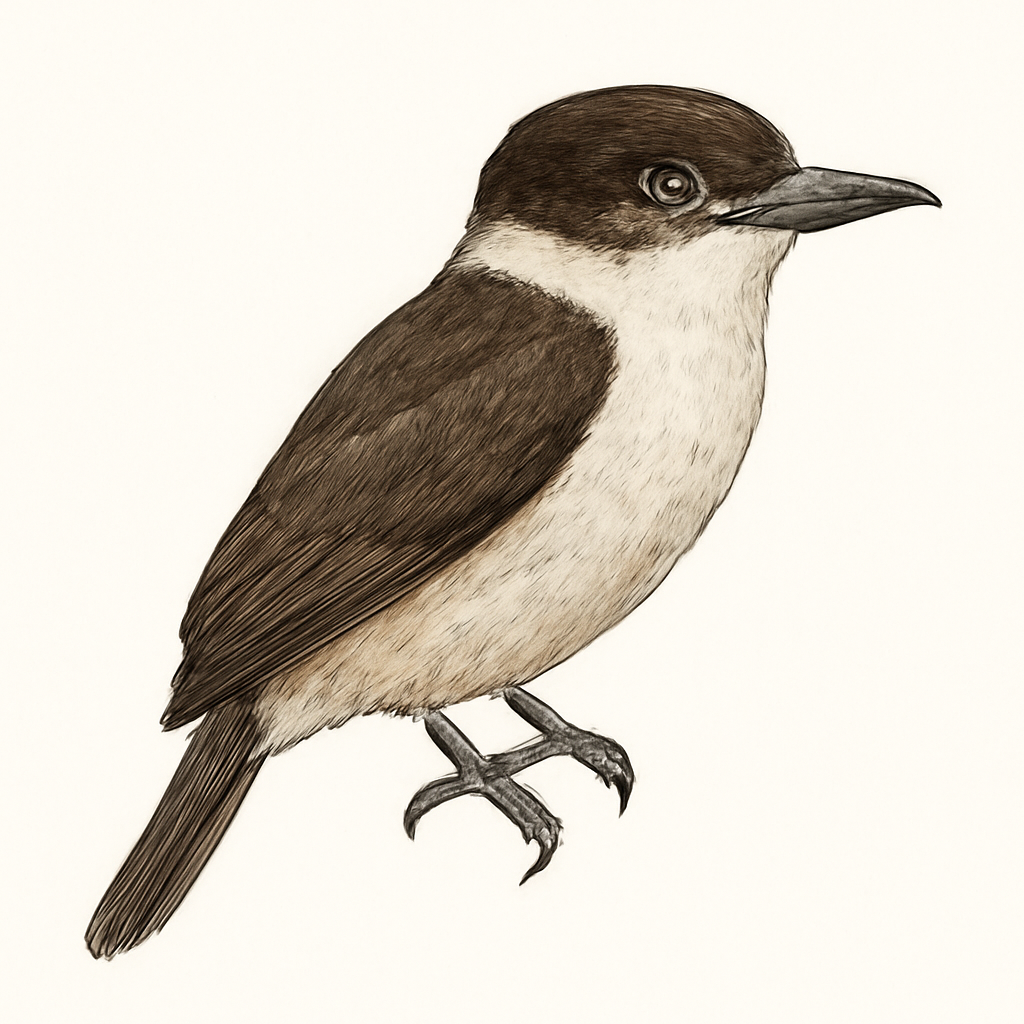 White-chested Puffbird illustration