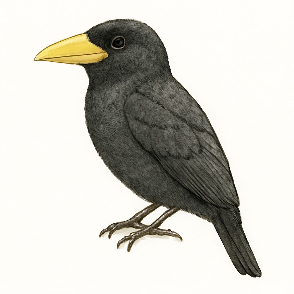 Illustration de Barbacou à bec jaune