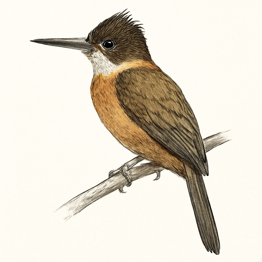 Ilustración de Jacamará del Purús