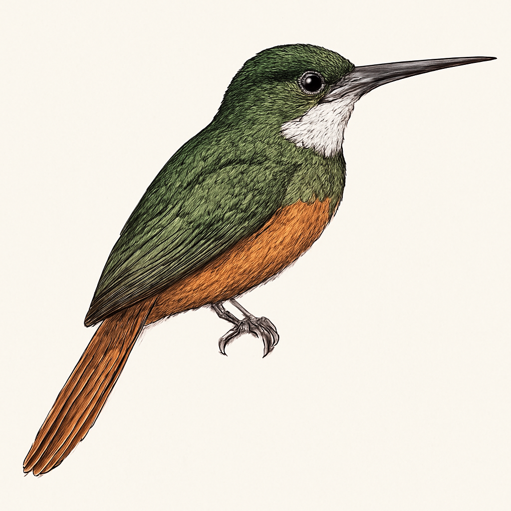 Illustration de Jacamar à queue rousse