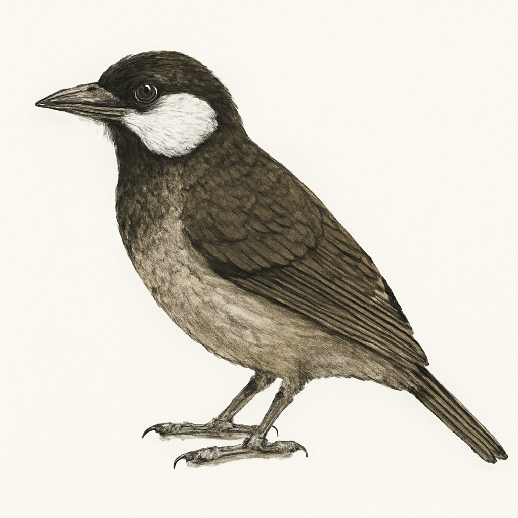Ilustração de white-eared barbet