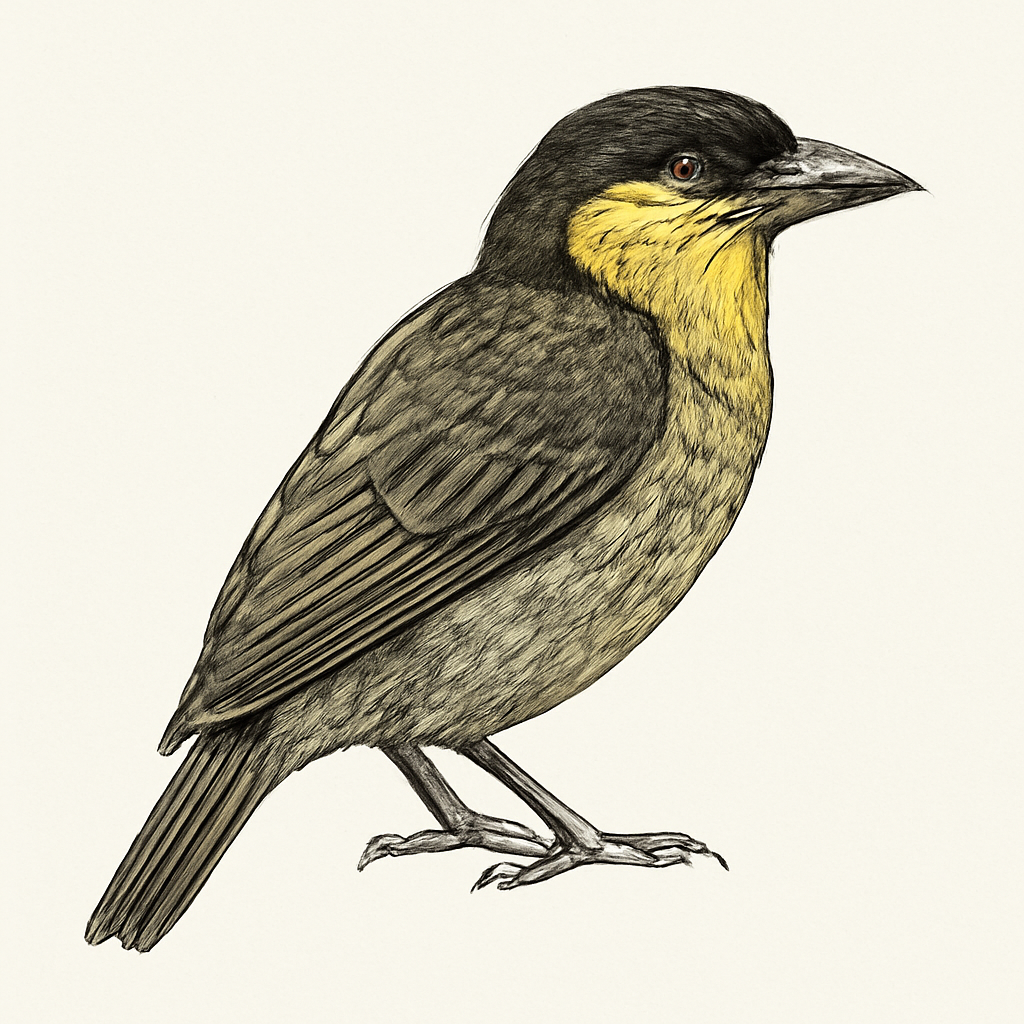 Anchieta's Barbet illustration