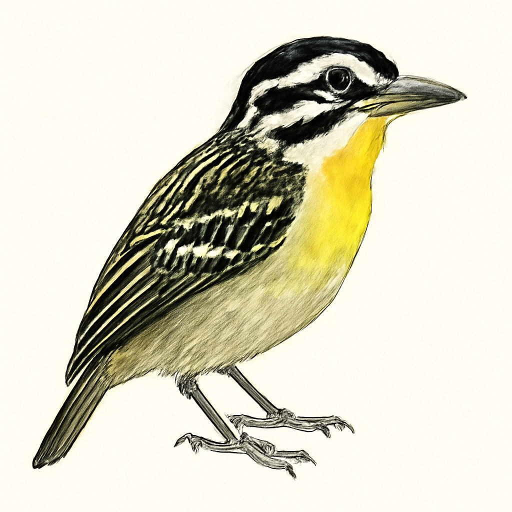 Ilustração de yellow-throated tinkerbird