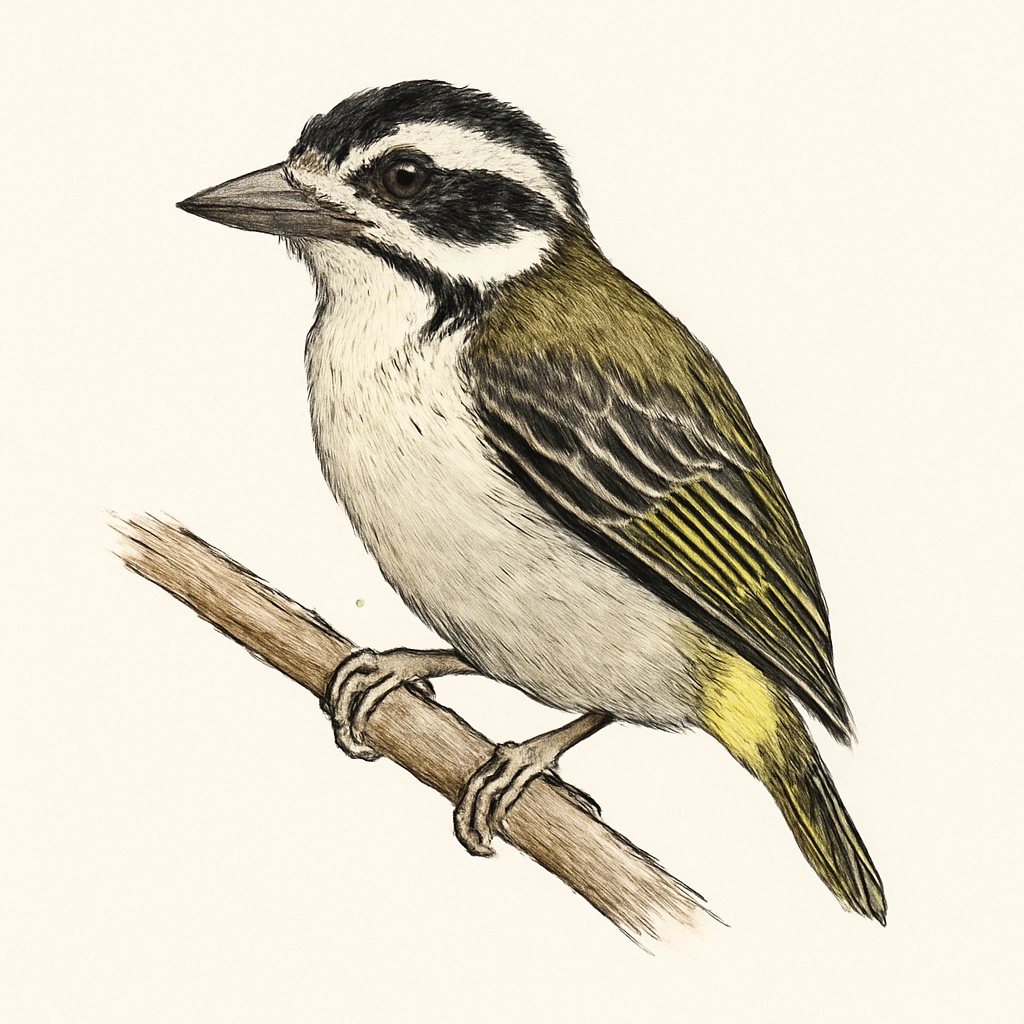 Ilustração de barbadinho-de-rabadilha-limão