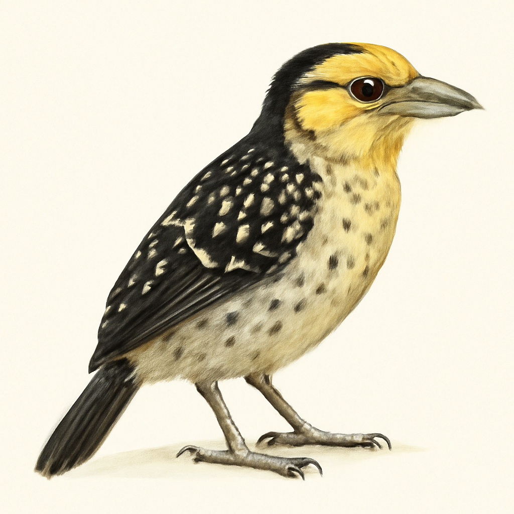 Yellow-spotted Barbet illustration