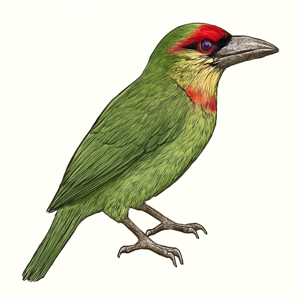 Ilustración de Barbudo Multicolor