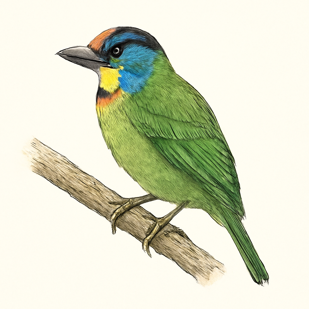 Taiwan Barbet illustration