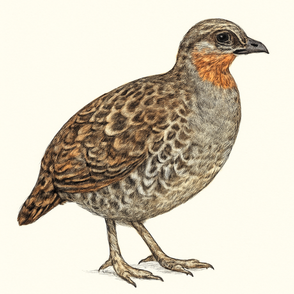 Rufous-throated Partridge illustration